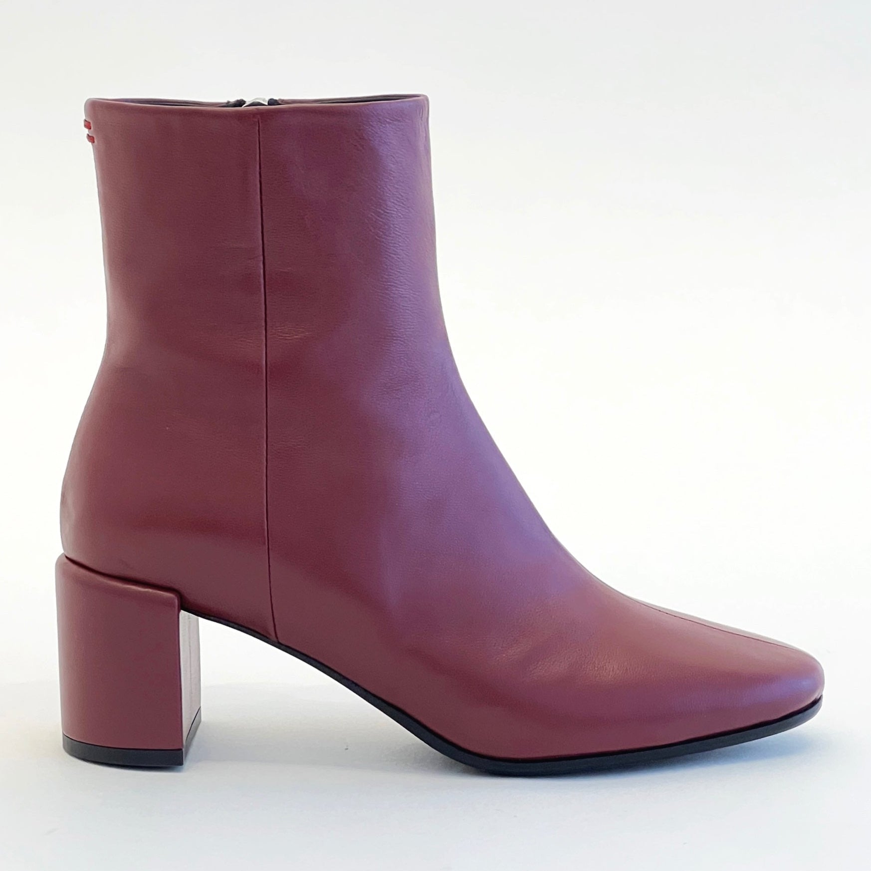 Round Toe Ankle Boots Shoes Halmanera Bordeaux 37 