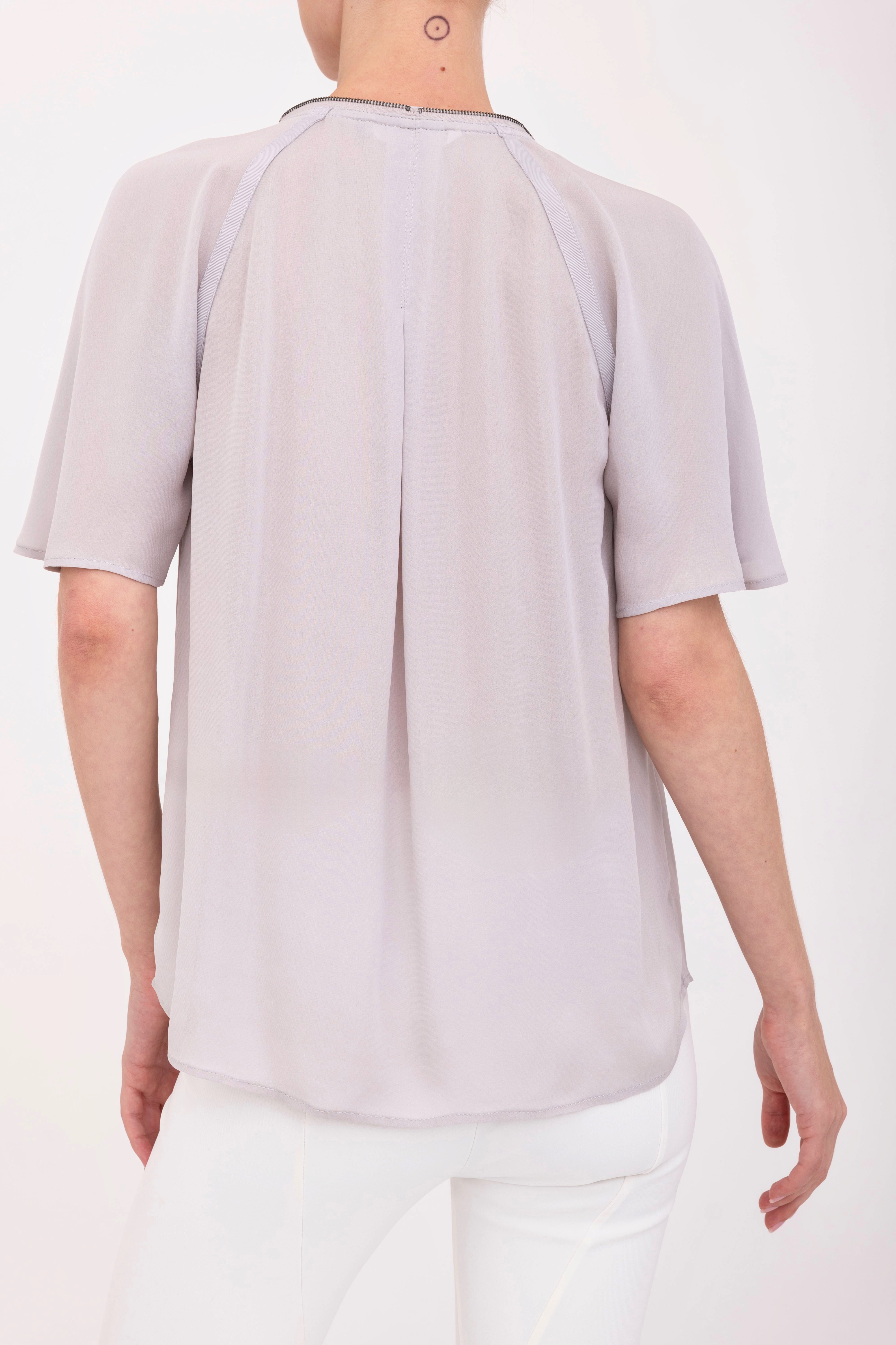 Silk Georgette Bat Wing Top - BARI Top GENERAL ORIENT