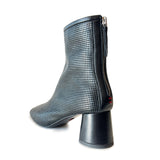 Round Toe Perforated Ankle Boots - CALA68 Shoes Halmanera