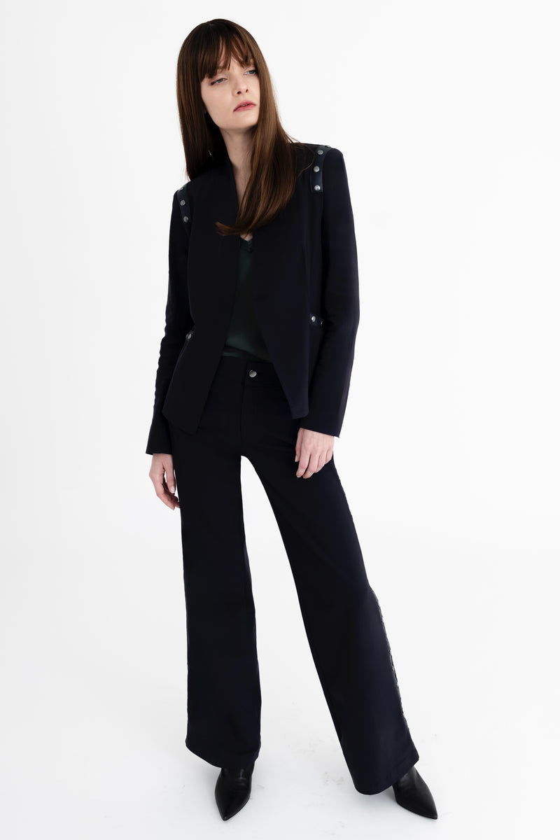 Tech Stretch Jean Wide Leg Pant with Studs - CAMPBELL Pant STYLEM
