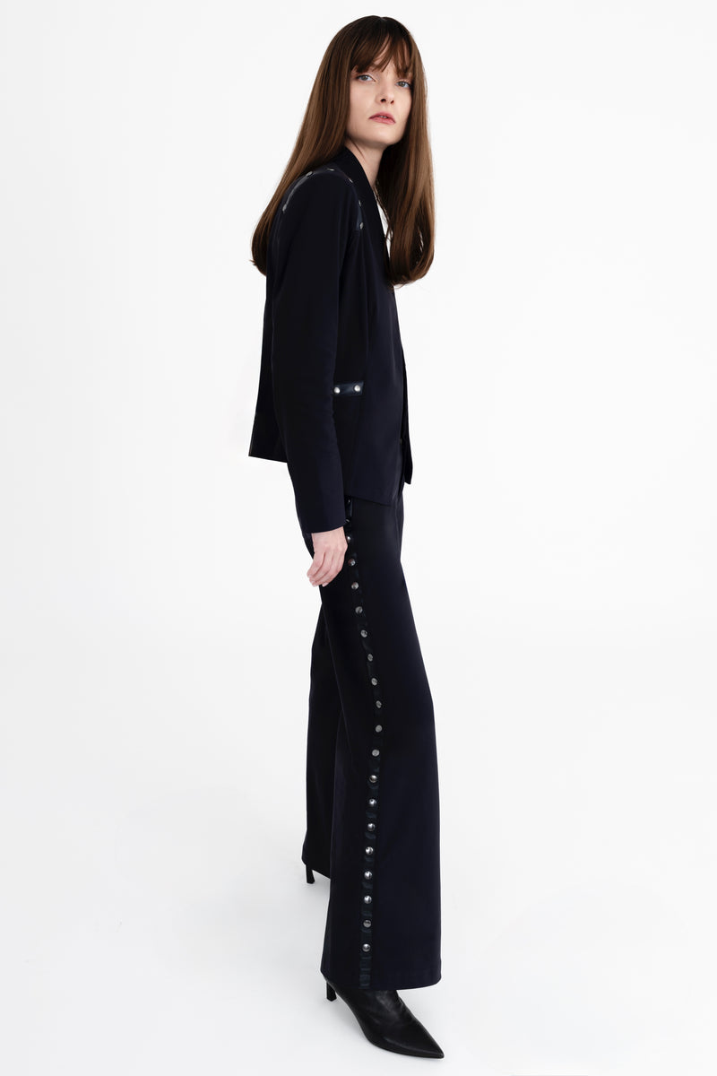 Tech Stretch Wide Leg Jean Pant with Studs - CAMPBELL Pant STYLEM