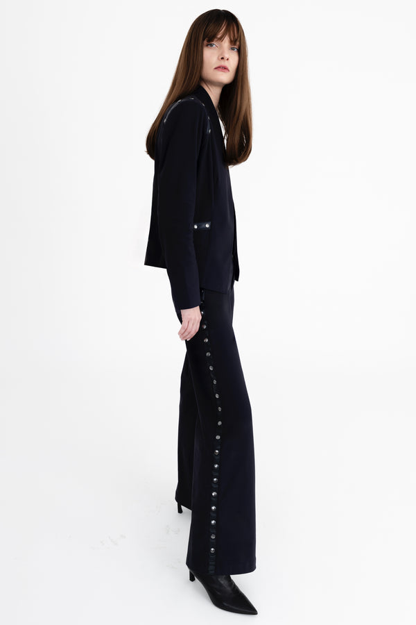 Tech Stretch Jean Wide Leg Pant with Studs - CAMPBELL Pant STYLEM