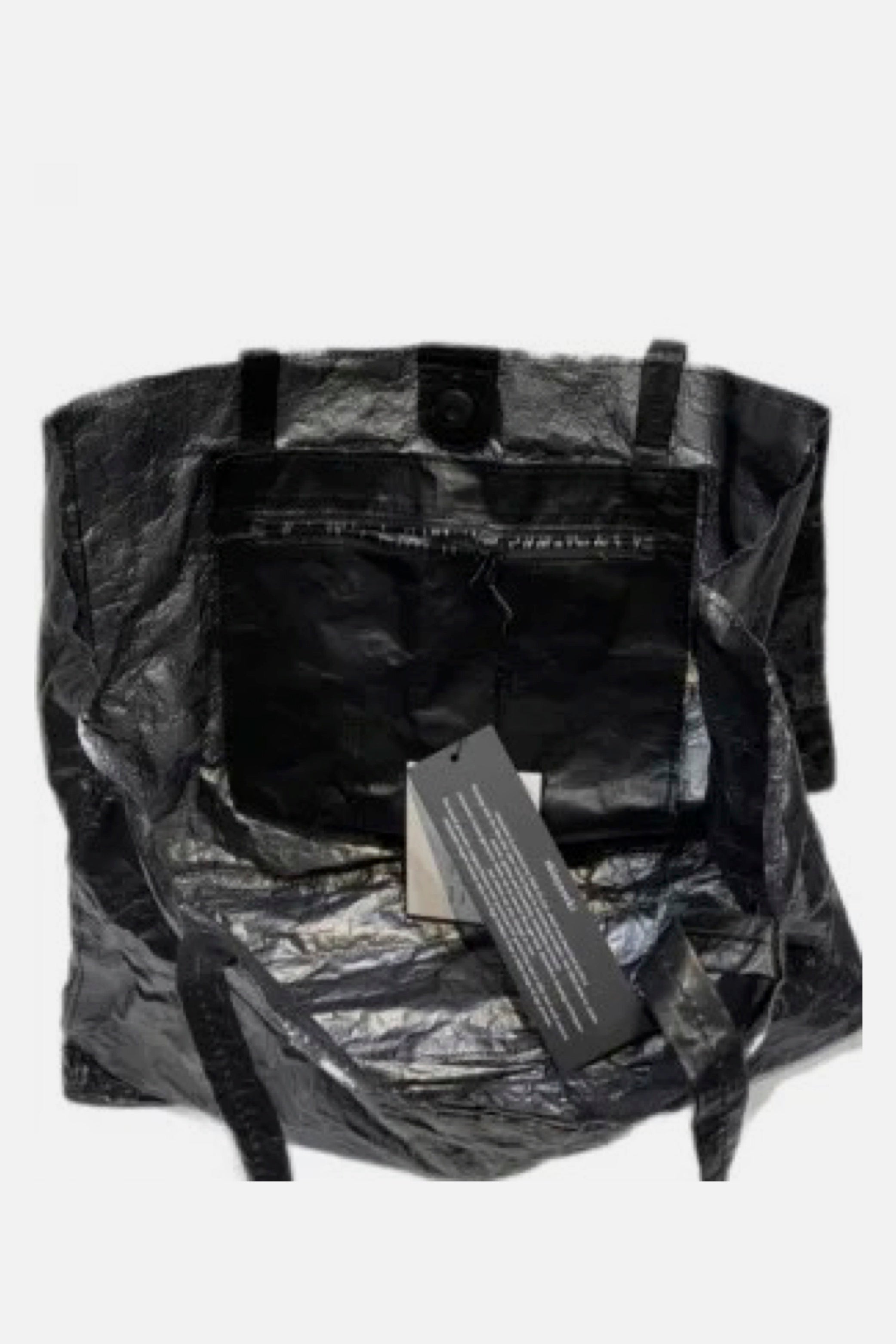 Crinkle Leather Tote Bag