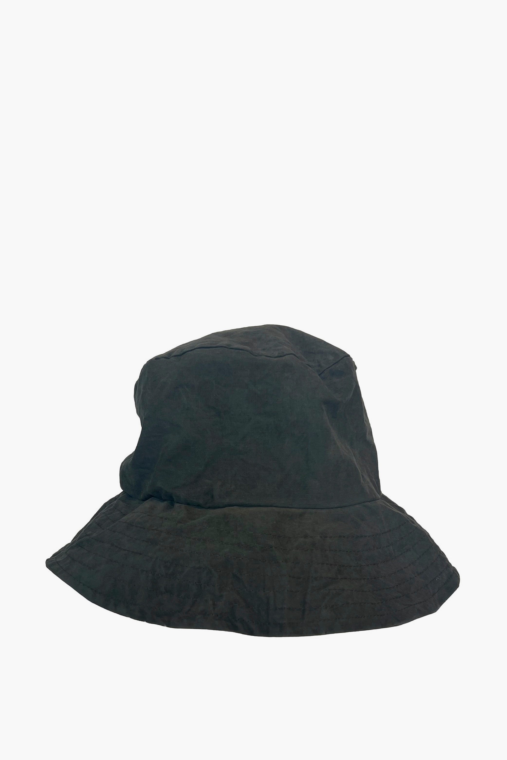 Dark green bucket hat on a white background