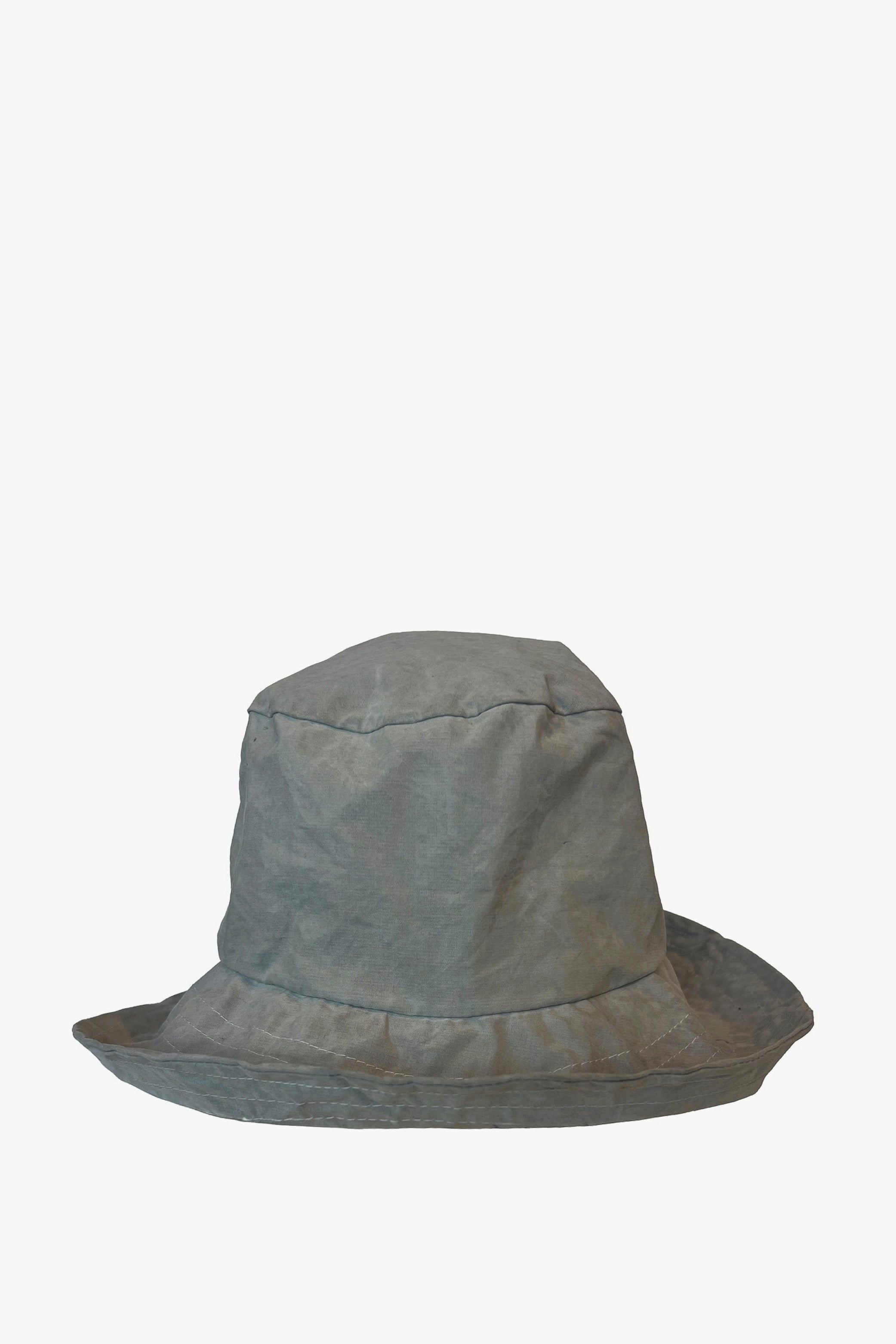 Beige bucket hat on a white background