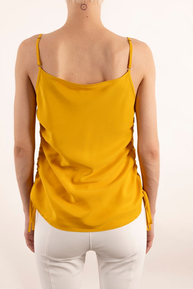 Silk Bias Camisole with Side Drawstrings - WYANETTA SUM24 Top GENERAL ORIENT   