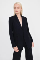 Tech Stretch Shawl Collar Blazer with Utility Pockets - VALBELLA CORE Jacket General Orient Black P