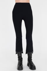 Tech Stretch Step Hem Cropped Flare Legging - OLGA CORE Pant STYLEM Black P