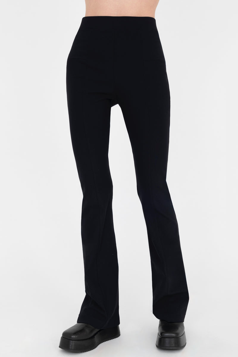 Tech Stretch Bootleg Legging with Pocket - SAITA CORE Pant STYLEM Black P