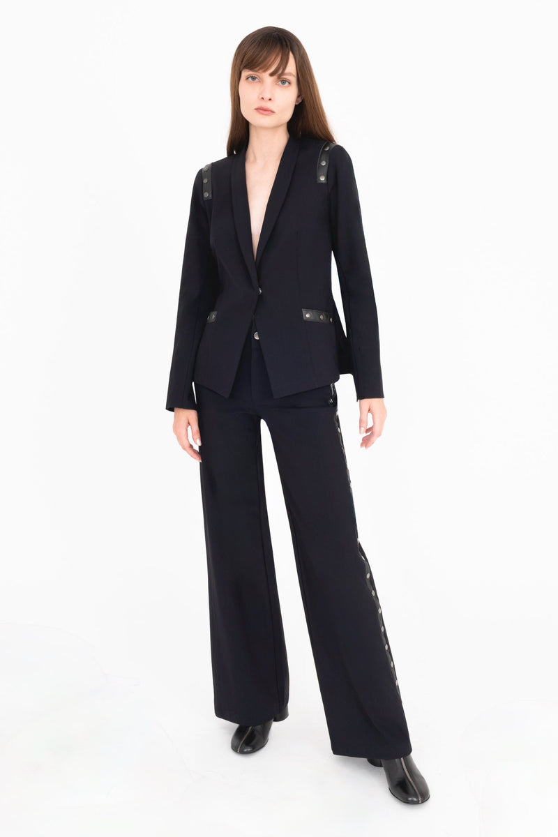 Tech Stretch Short Blazer with Studs - CRUZ Jacket General Orient