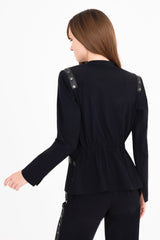 Tech Stretch Short Blazer with Studs - CRUZ Jacket General Orient