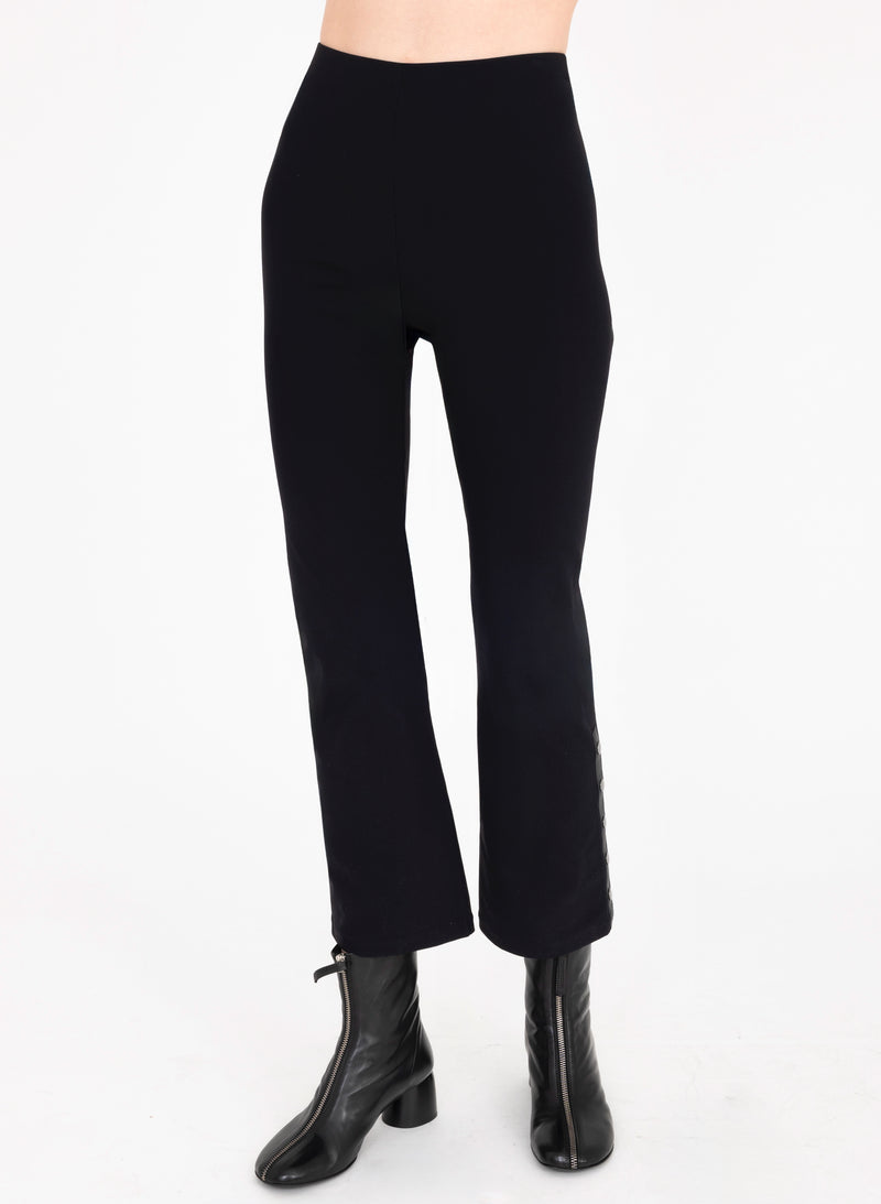 Tech Stretch Cropped Flare Pant with Studs - CICERO Pant STYLEM Black P