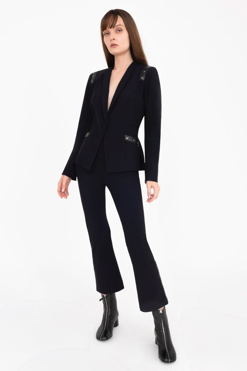 Tech Stretch Short Blazer with Studs - CRUZ Jacket General Orient