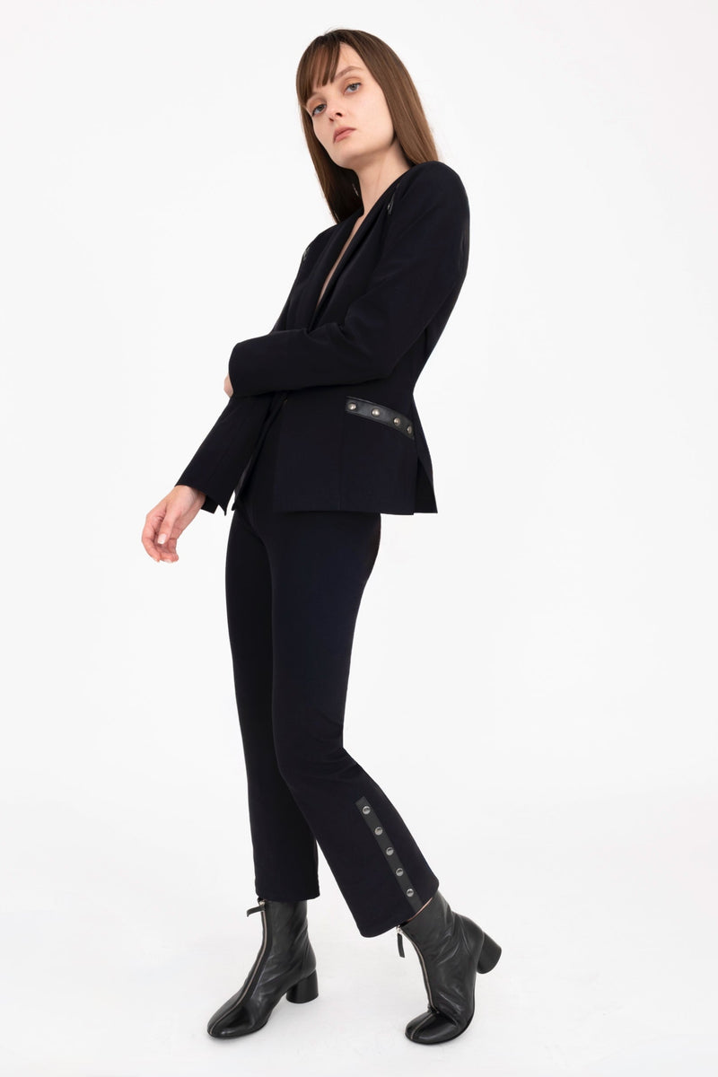 Tech Stretch Cropped Flare Pant with Studs - CICERO Pant STYLEM