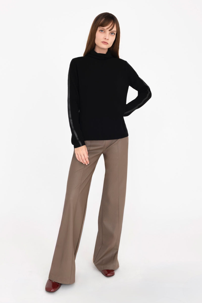 Vegan Leather Wide Pant - WALLIE