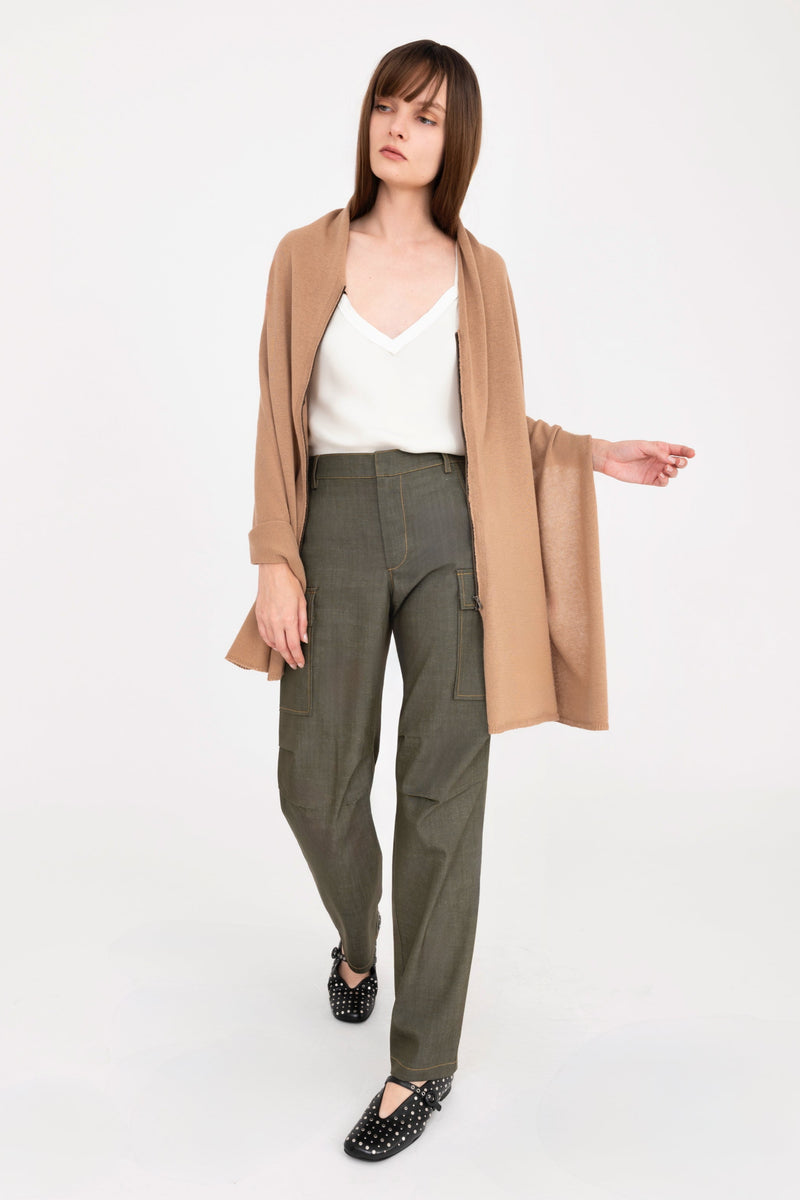 Cotton Sweater Poncho with Zipper - ALASTOR Sweater STYLEM