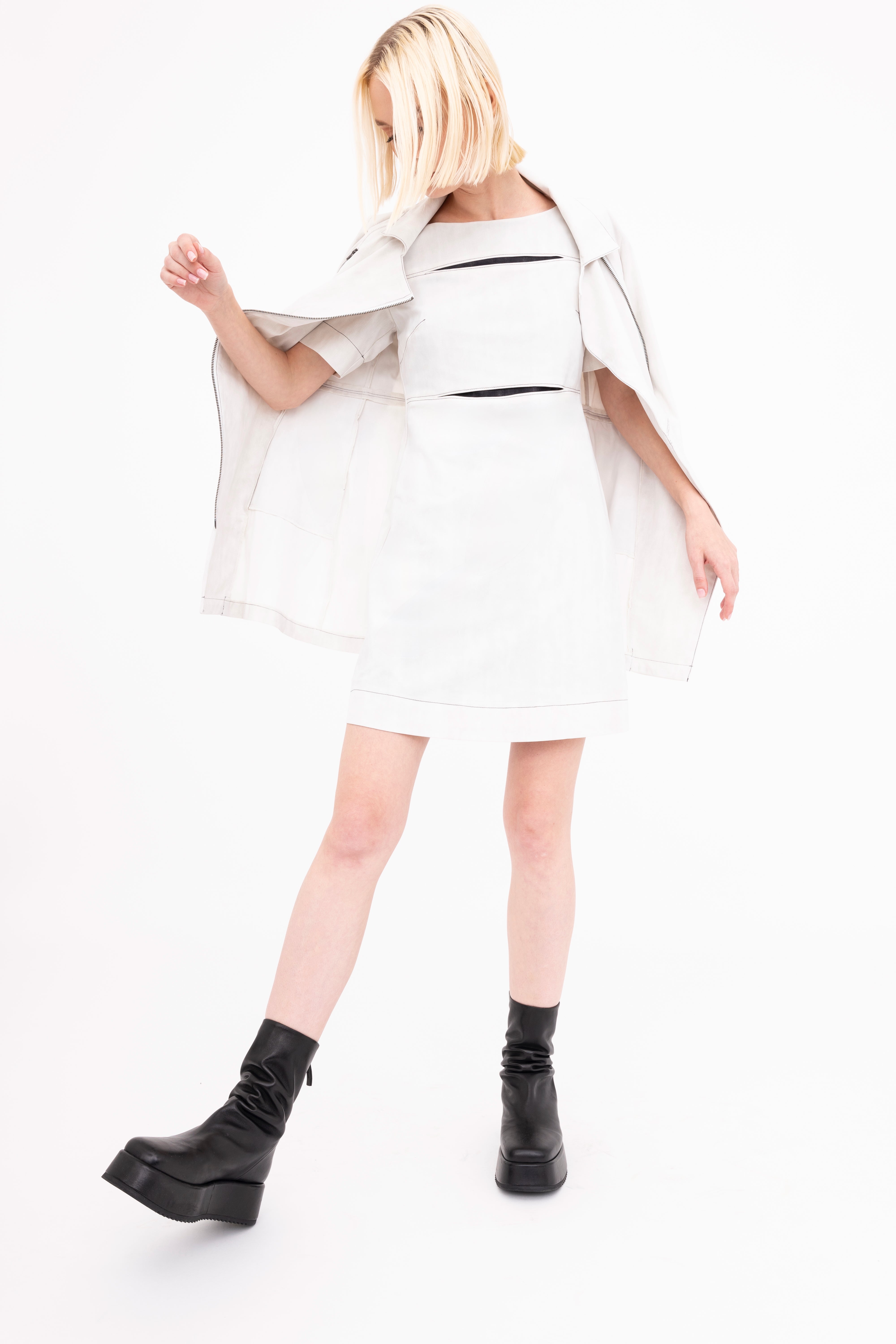 Soft Tech Split Tee Dress - BANKSY Dress GENERAL ORIENT