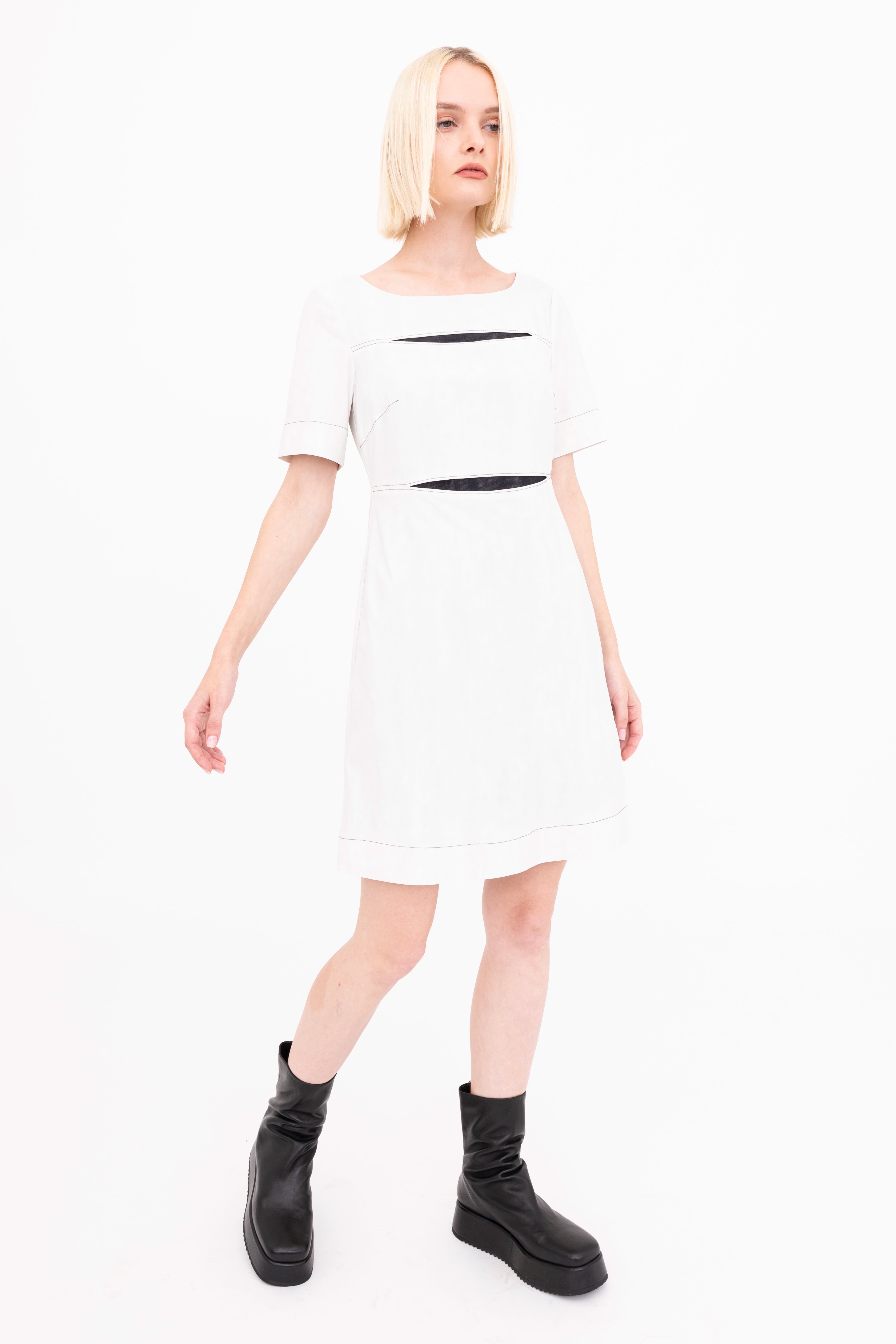 Soft Tech Split Tee Dress - BANKSY Dress GENERAL ORIENT