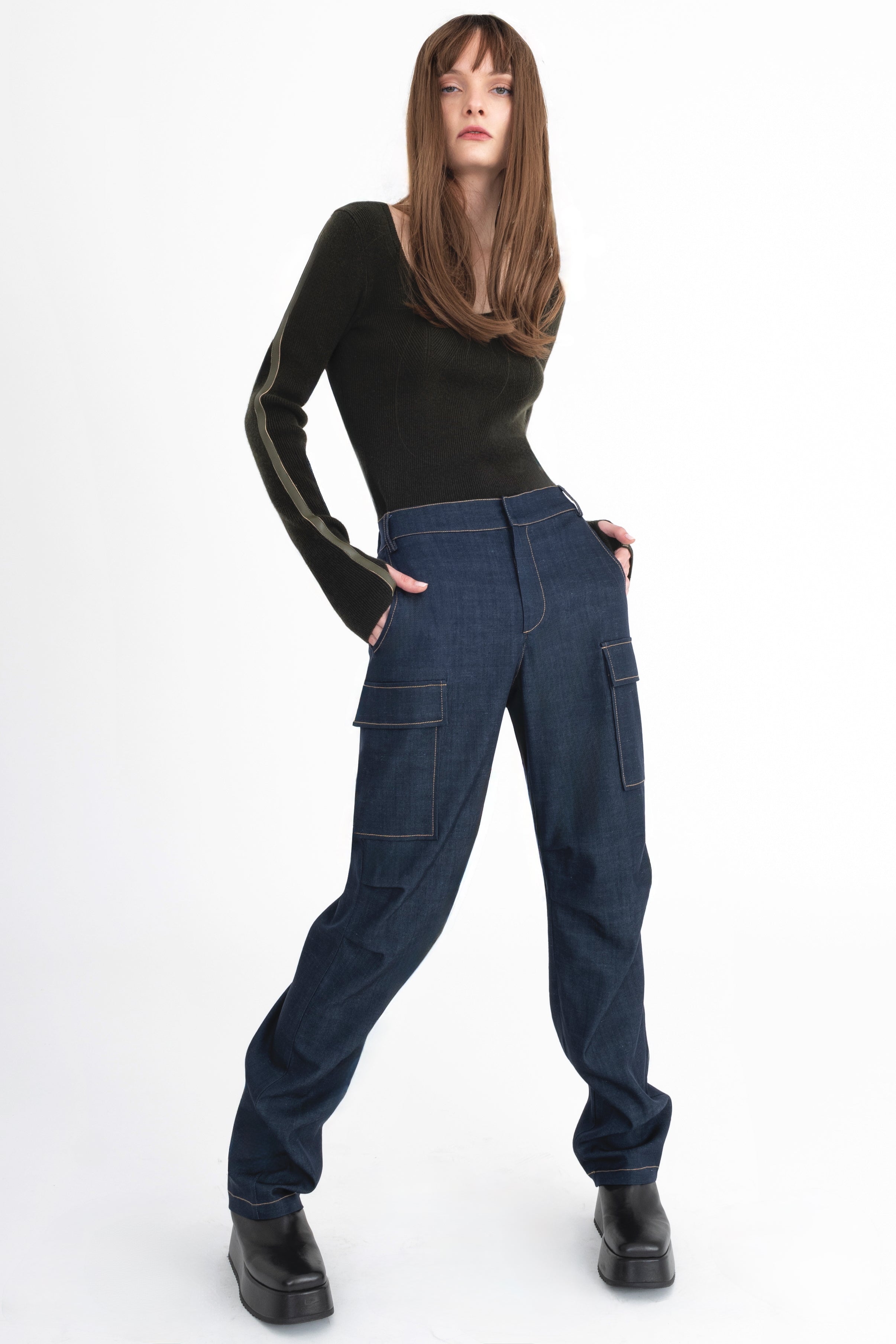 Eco Twill Denim Cargo Pant - CAMDEN Pant General Orient