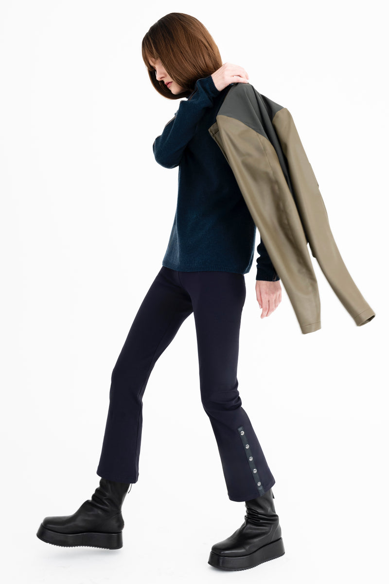 Tech Stretch Cropped Flare Pant with Studs - CICERO Pant STYLEM