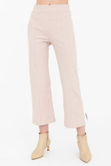 Tech Stretch Cropped Pant with Side Contrast Stripe - BOBBI Pant STYLEM Nude/White P