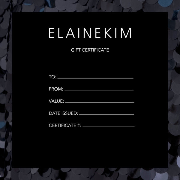 Gift Certificate Gift Card Elaine Kim   