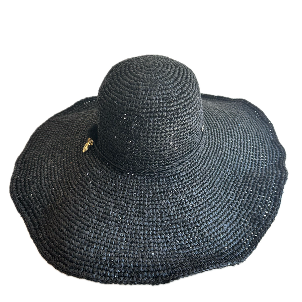Wide Brim Iridescent Straw Hat - MARA Hat Florabella