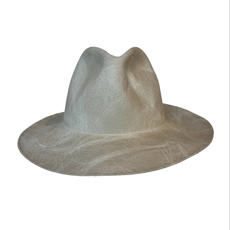 Waxed Lapin Felt Fedora Hat - HAILEY Hat Reinhard Plank Beige Waxed Lapin OS
