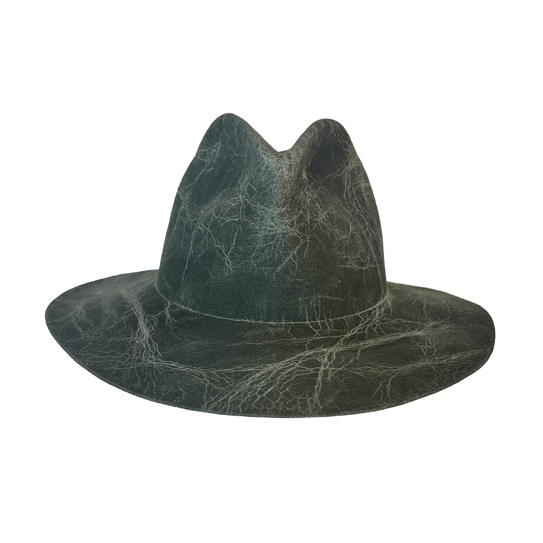 Waxed Lapin Felt Fedora Hat - HAILEY Hat Reinhard Plank Forest Waxed Lapin OS