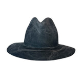 Waxed Lapin Felt Fedora Hat - HAILEY Hat Reinhard Plank Black Waxed Lapin OS