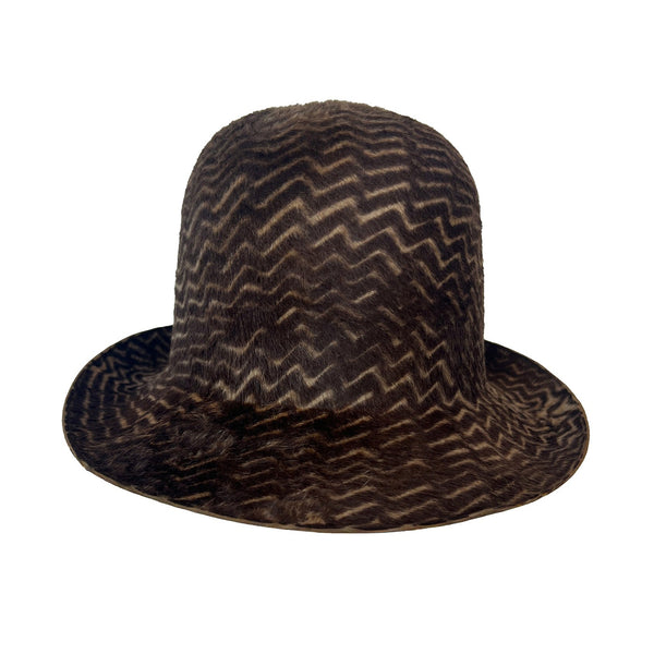 Printed Lapin Felt Deep Derby Hat - JOSIE Hat Reinhard Plank