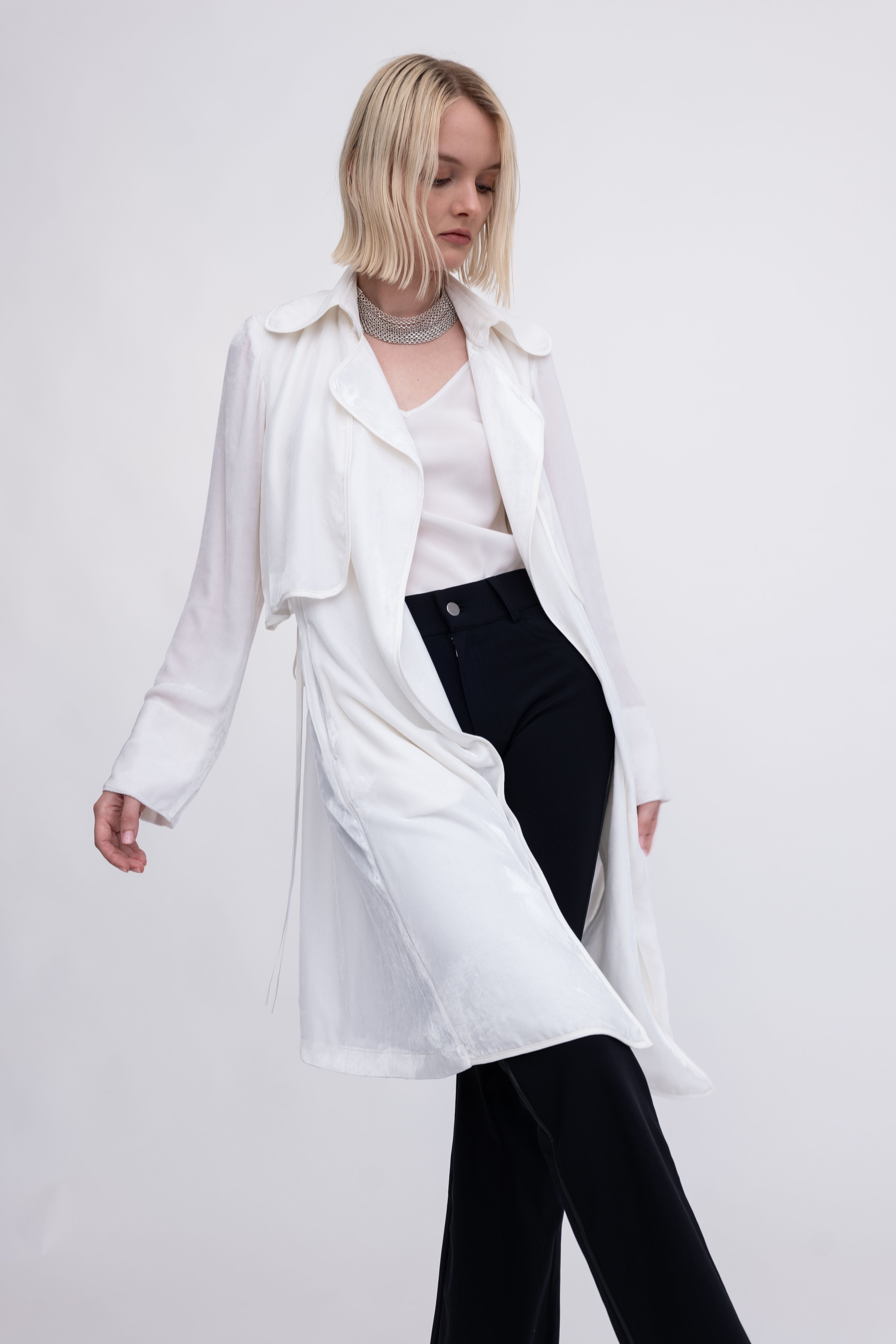 Silk Velvet Trench Coat - ANTONY Coat GENERAL ORIENT