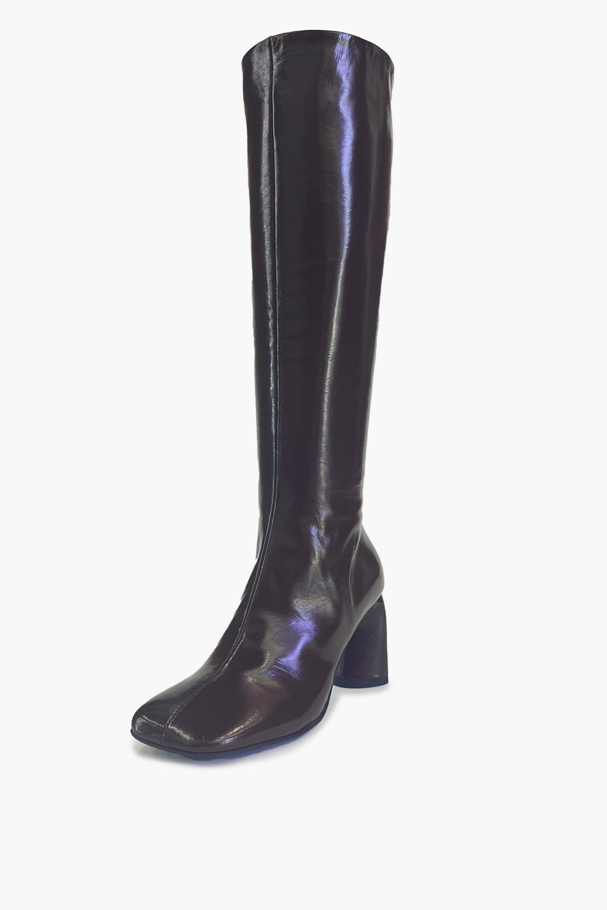 Brown Knee High High Heel Boots