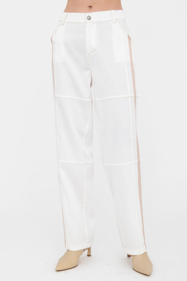 Eco Slub Denim Barrel Pant - BERKELEY Pant GENERAL ORIENT White P