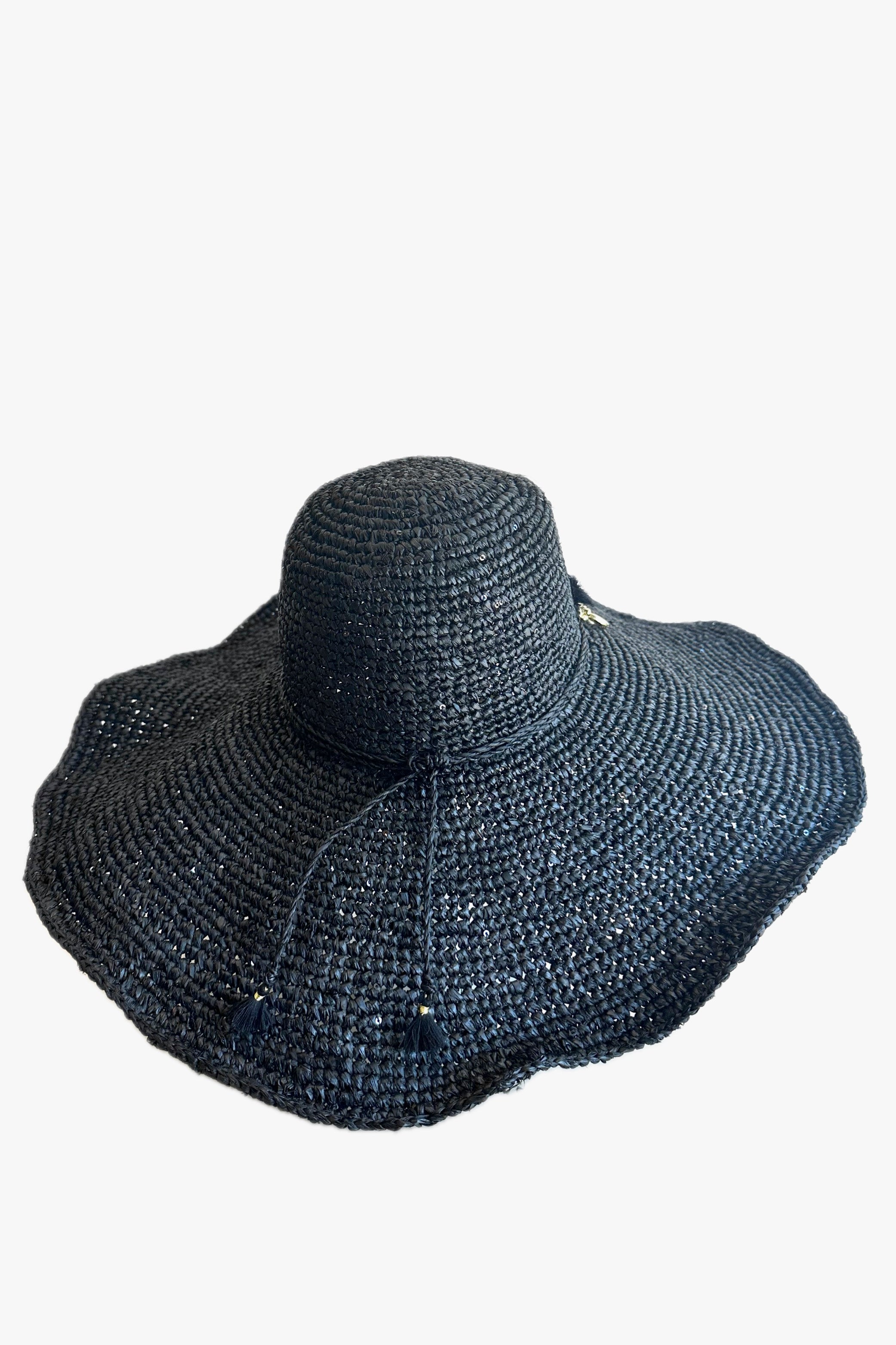 Wide Brim Iridescent Straw Hat - MARA