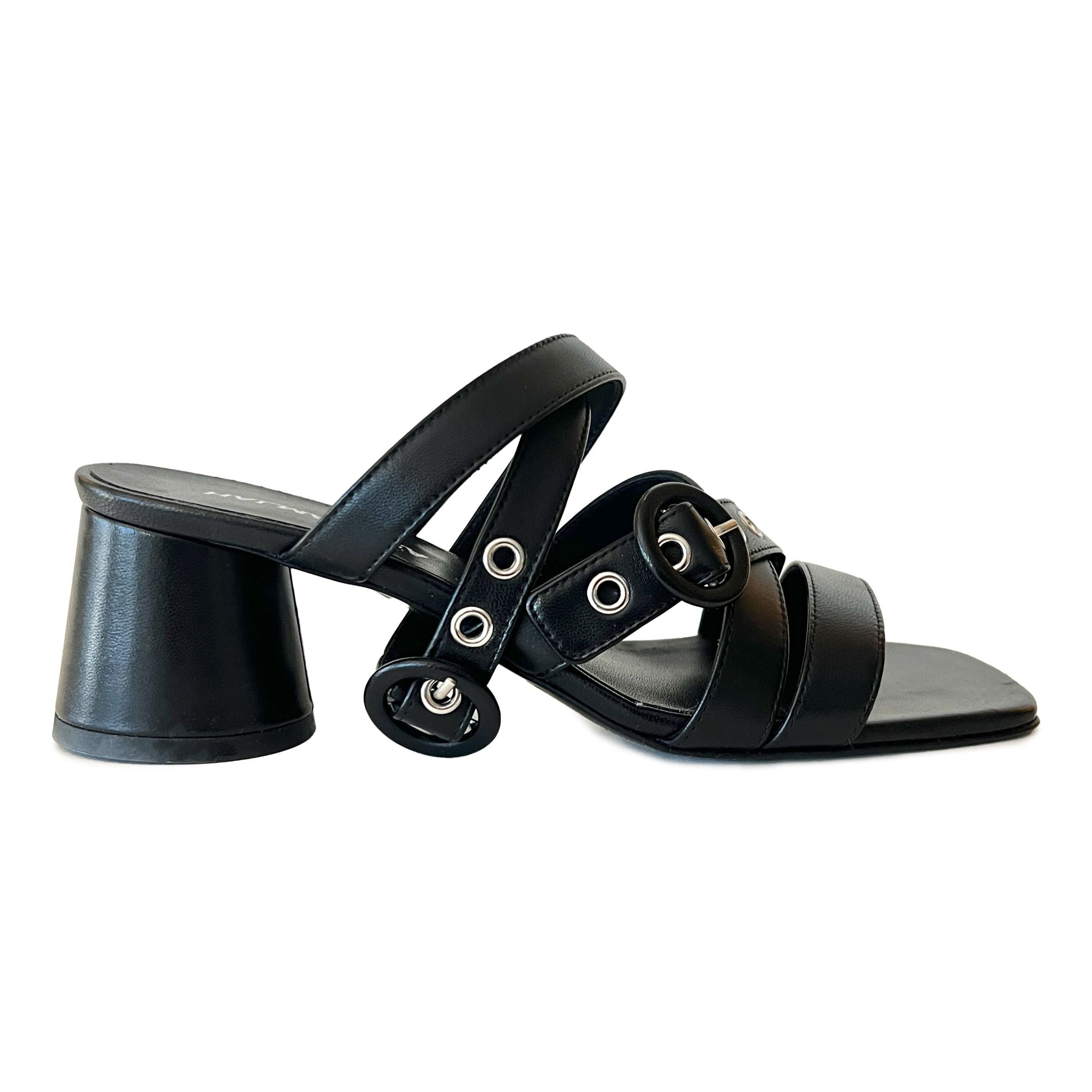 Open Toe Ankle Strap Sandal - CLOE34 Shoes Halmanera Black 37