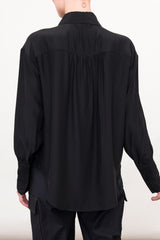 Silk Gathered Blouse with Tie - WENDELL FA23 Top General Orient   