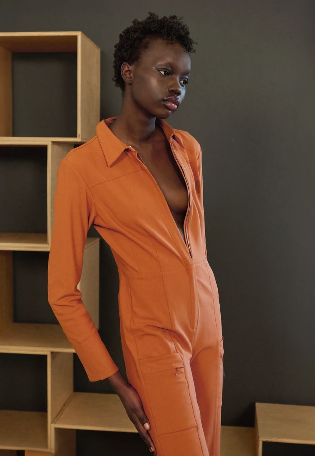 Tech Stretch Zip Up Utility Jumpsuit - AUDREY Jumpsuit General Orient