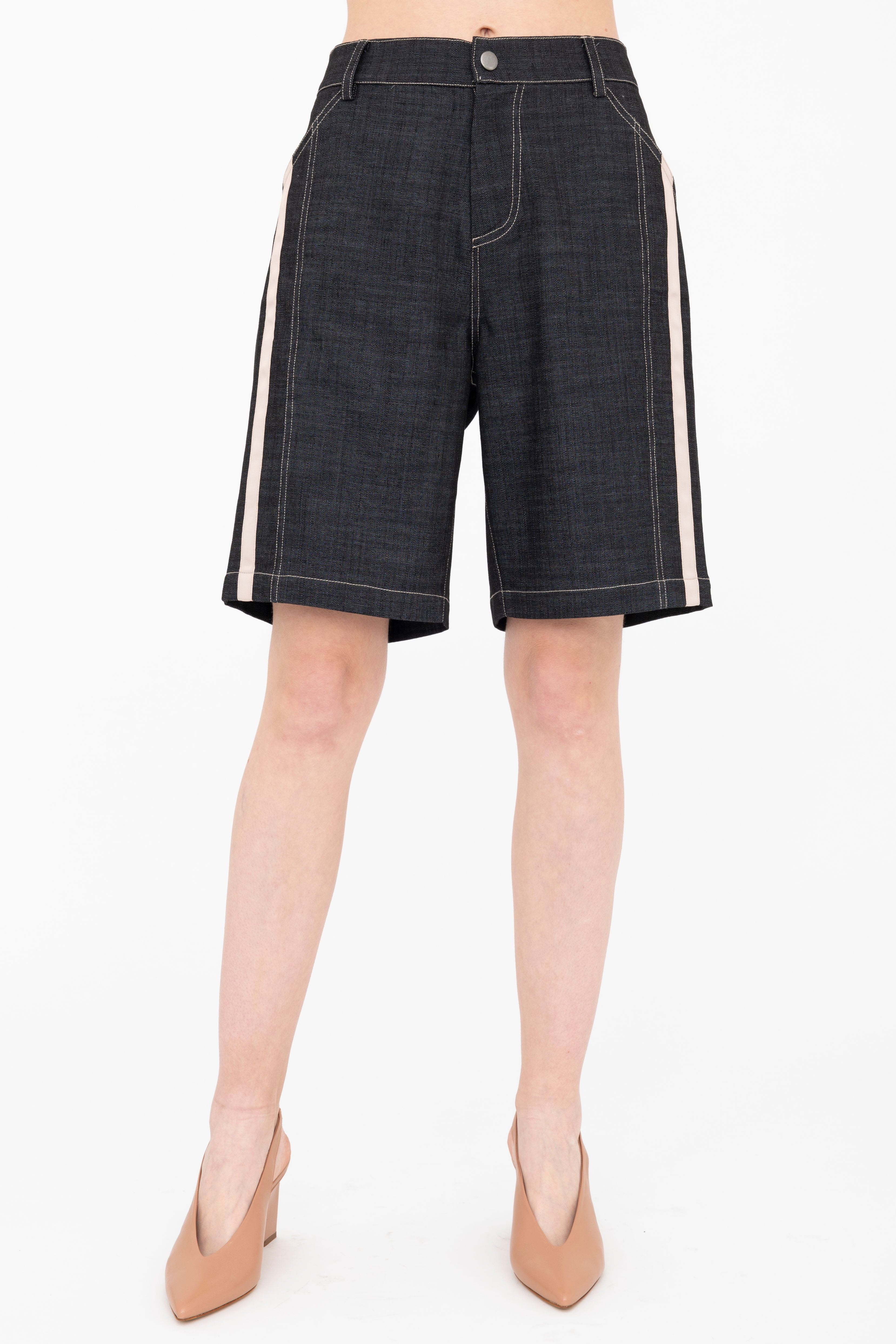 Eco Slub Denim Bermuda Short - BENNETT Pant GENERAL ORIENT