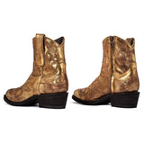 Cowboy Round Toe Ankle Boots - Golden Shoes Mexicana