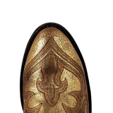 Cowboy Round Toe Ankle Boots - Golden Shoes Mexicana