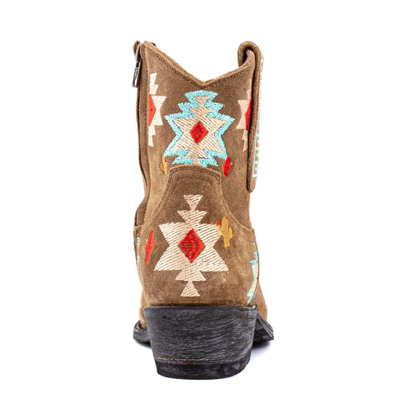 Cowboy Round Toe Ankle Boots - Navajo Shoes Mexicana