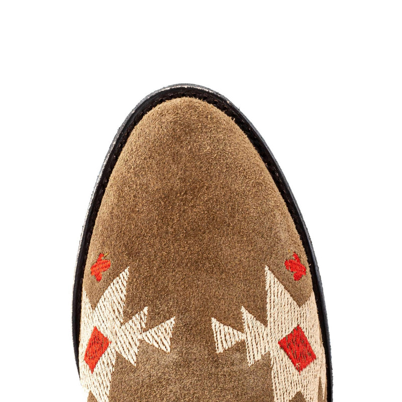 Cowboy Round Toe Ankle Boots - Navajo Shoes Mexicana