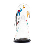 Cowboy Round Toe Ankle Boots - Love & Peace Shoes Mexicana