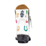 Cowboy Round Toe Ankle Boots - Love & Peace Shoes Mexicana