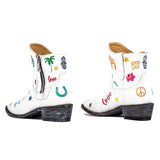 Cowboy Round Toe Ankle Boots - Love & Peace Shoes Mexicana