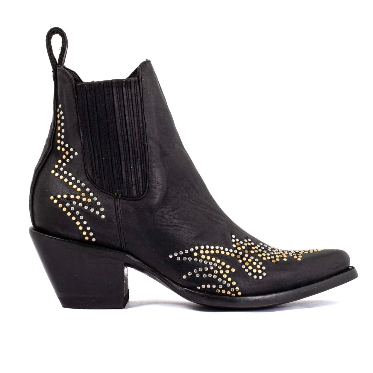 Cowboy Pointed Toe Ankle Boots - Rancher Shoes Mexicana 