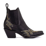 Cowboy Pointed Toe Ankle Boots - Rancher Shoes Mexicana Black 7
