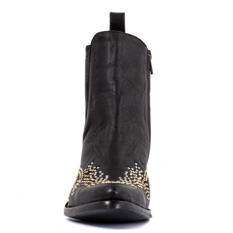 Cowboy Pointed Toe Ankle Boots - Rancher Shoes Mexicana