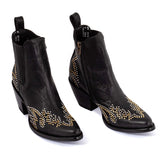 Cowboy Pointed Toe Ankle Boots - Rancher Shoes Mexicana